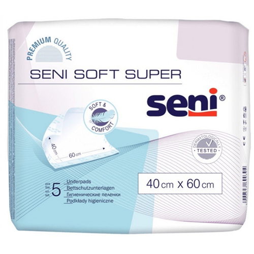 Podkłady higieniczne Seni Soft Super, 5 szt , 40x60